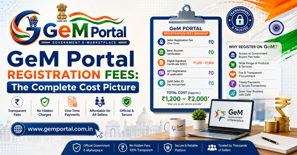 GeM Portal Registration Fees The Complete Cost Picture GeM Portal Registration Fees The Complete Cost Picture